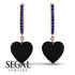 Heart Black Diamond Earrings - Noelle No. 68